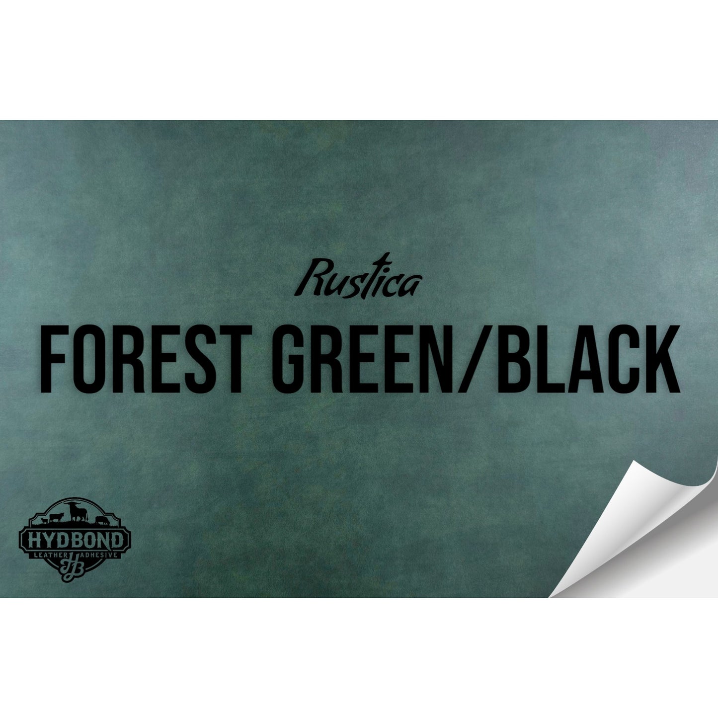 RUSTICA FOREST GREEN/BLACK HYDBOND LEATHERETTE SHEET (12"x24") ULTRAHYD®