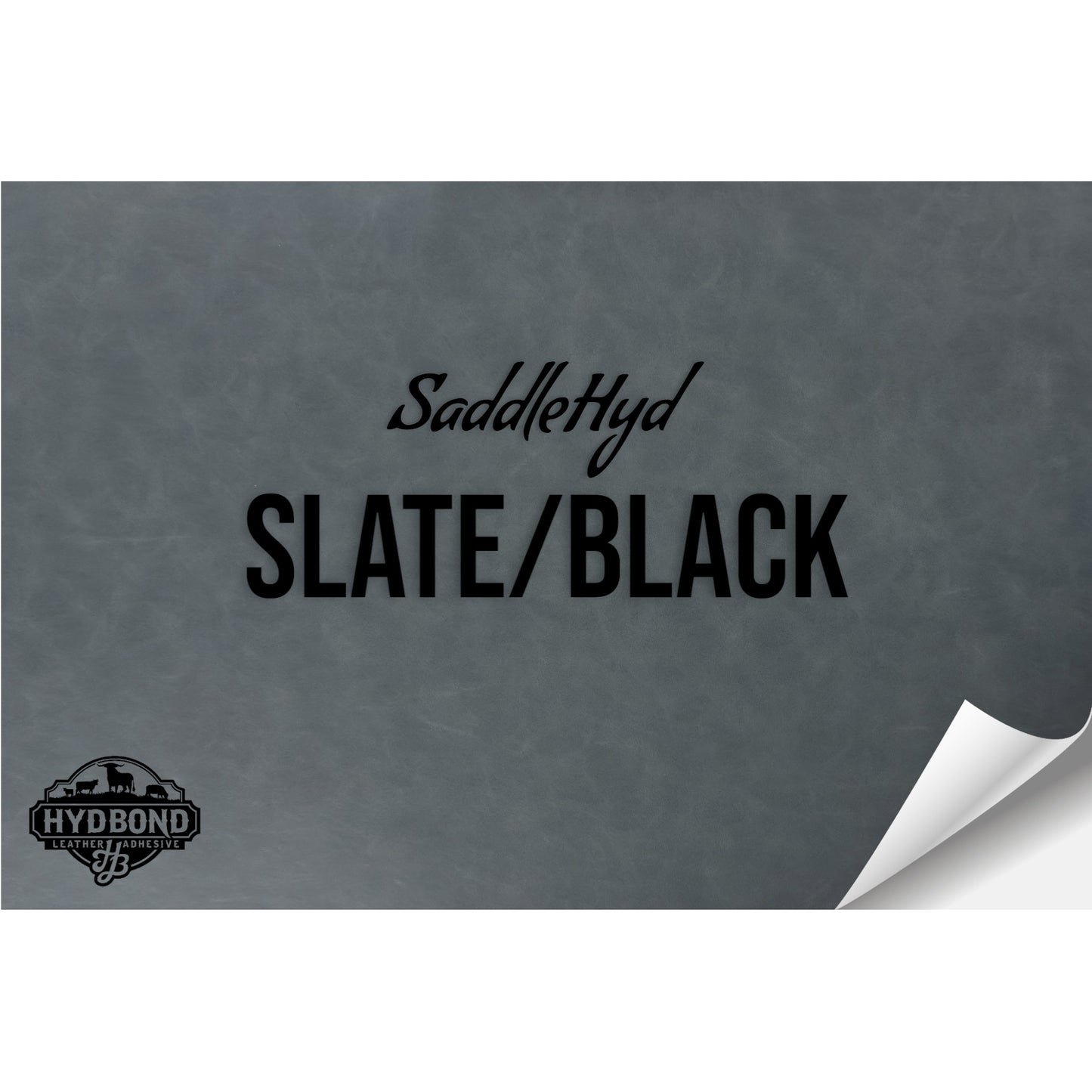 SADDLEHYD SLATE/BLACK HYDBOND LEATHERETTE SHEET (12"x24")