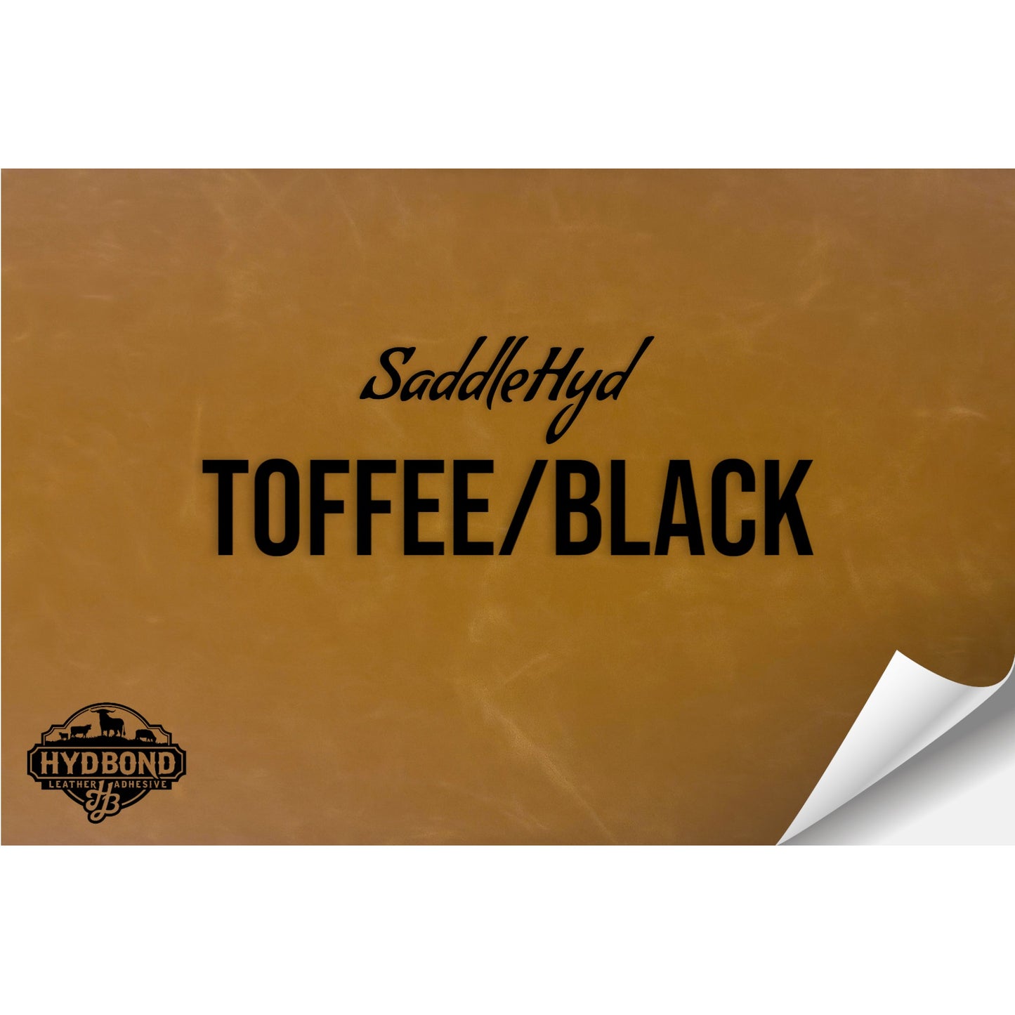 SADDLEHYD TOFFEE/BLACK HYDBOND LEATHERETTE SHEET (12"x24")
