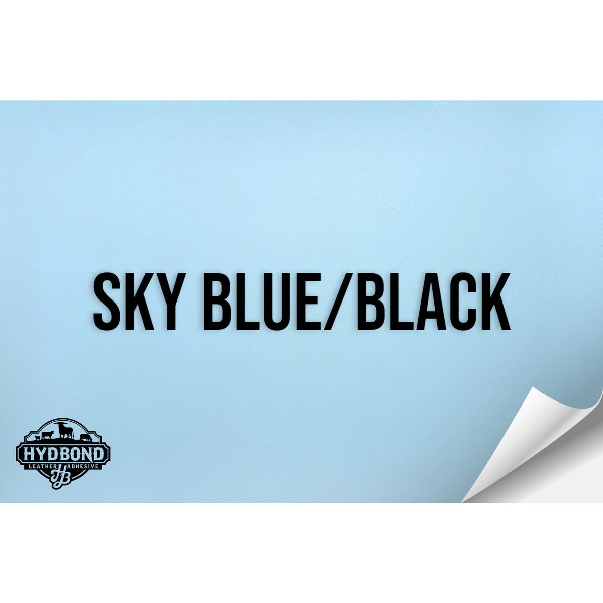 SKY BLUE/BLACK HYDBOND LEATHERETTE SHEET (12"x24") ULTRAHYD®