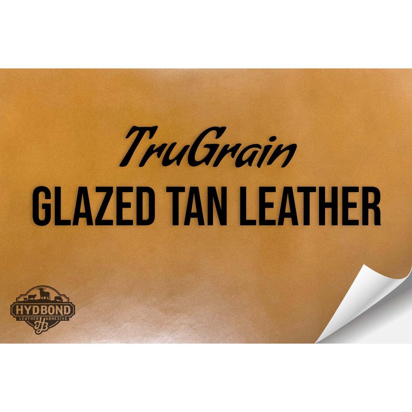 TRUGRAIN GLAZED TAN LEATHER PANEL-SIZE 12"x24"-4-5OZ
