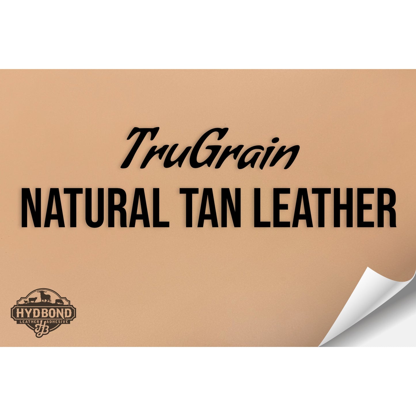 TRUGRAIN NATURAL TAN LEATHER PANEL-SIZE 12"x24"-4-5OZ