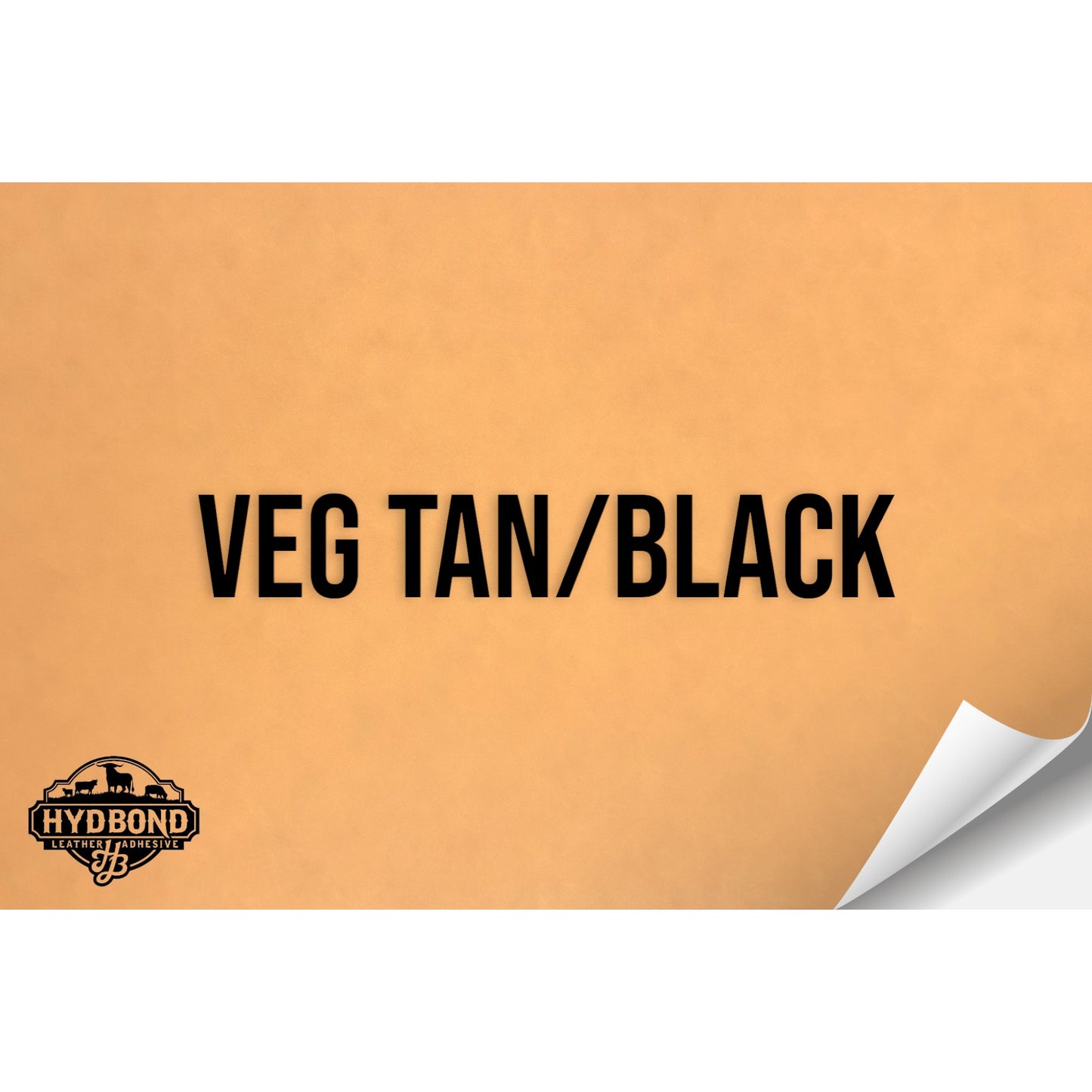 VEG TAN/BLACK HYDBOND LEATHERETTE SHEET (12"x24") ULTRAHYD®