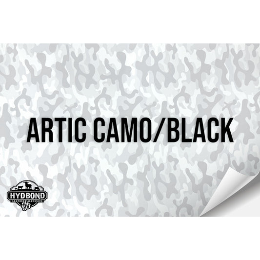 ARTIC CAMO/BLACK HYDBOND LEATHERETTE SHEET (12"x24") STANDARD