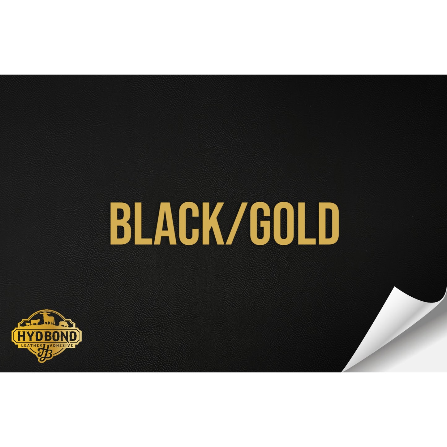 BLACK/GOLD HYDBOND LEATHERETTE SHEET (12"x24")