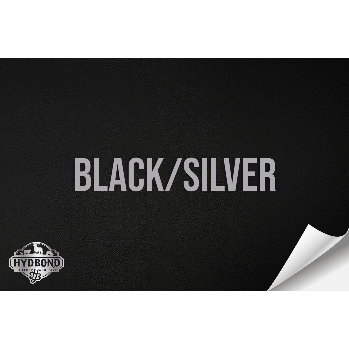 BLACK/SILVER HYDBOND LEATHERETTE SHEET (12"x24")