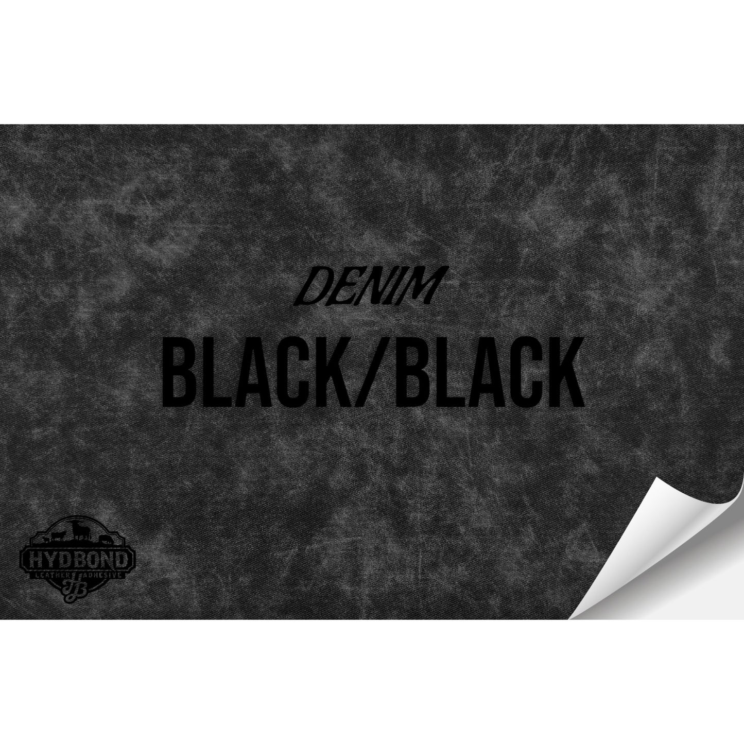 BLACK DENIM/BLACK HYDBOND LEATHERETTE SHEET (12"x24") ULTRAHYD®