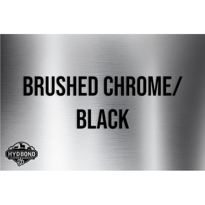 HYDBOND 12"x24"x1/16" BRUSHED CHROME/BLACK DUAL-TEC ACRYLIC PANEL