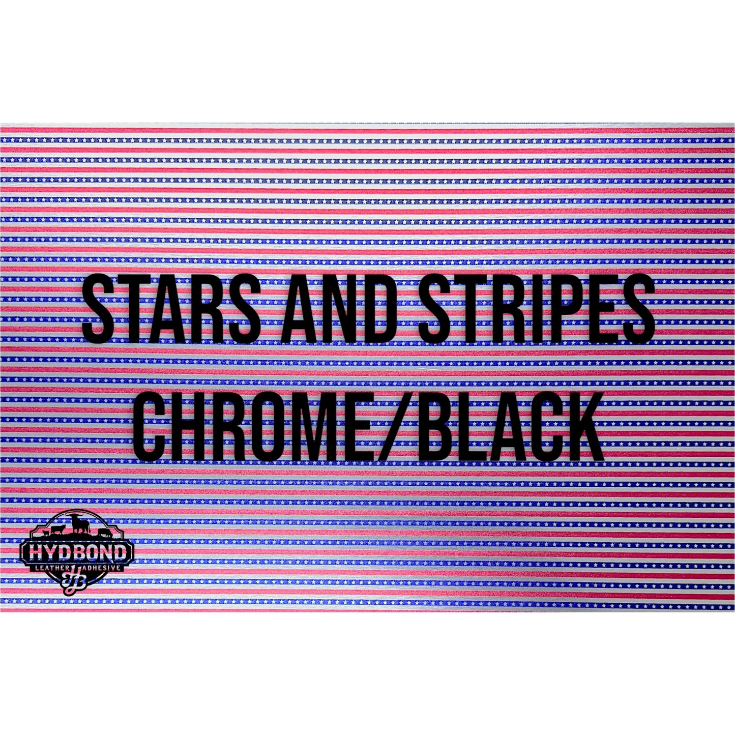 HYDBOND 12"x24"x1/16" BRUSHED CHROME STARS AND STRIPES/BLACK DUAL-TEC ACRYLIC PANEL
