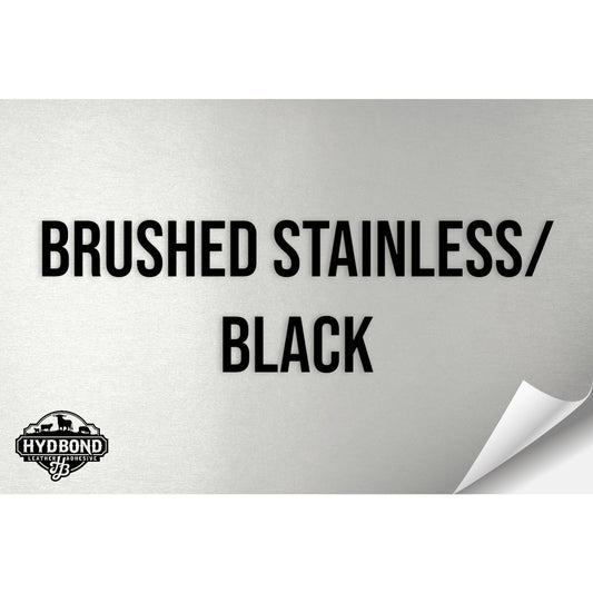 BRUSHED STAINLESS/BLACK HYDBOND LEATHERETTE SHEET (12"x24") ULTRAHYD®