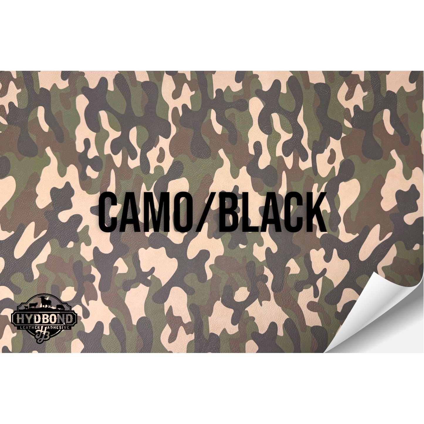 CAMO/BLACK HYDBOND LEATHERETTE SHEET (12"x24") STANDARD