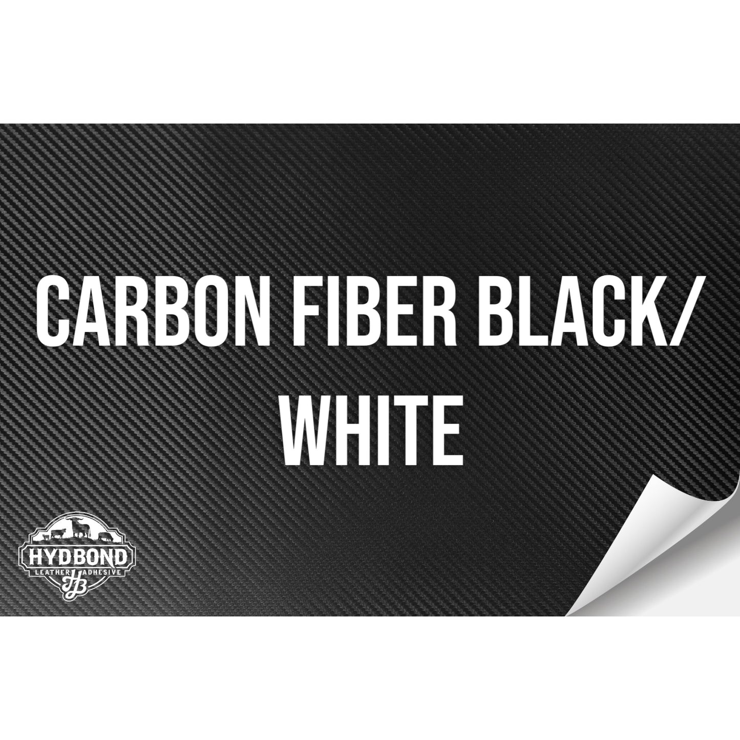 CARBON FIBER BLACK/WHITE HYDBOND LEATHERETTE SHEET (12"x24") ULTRAHYD®