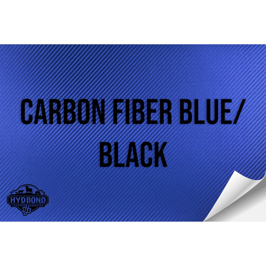 CARBON FIBER BLUE/BLACK HYDBOND LEATHERETTE SHEET (12"x24") ULTRAHYD®