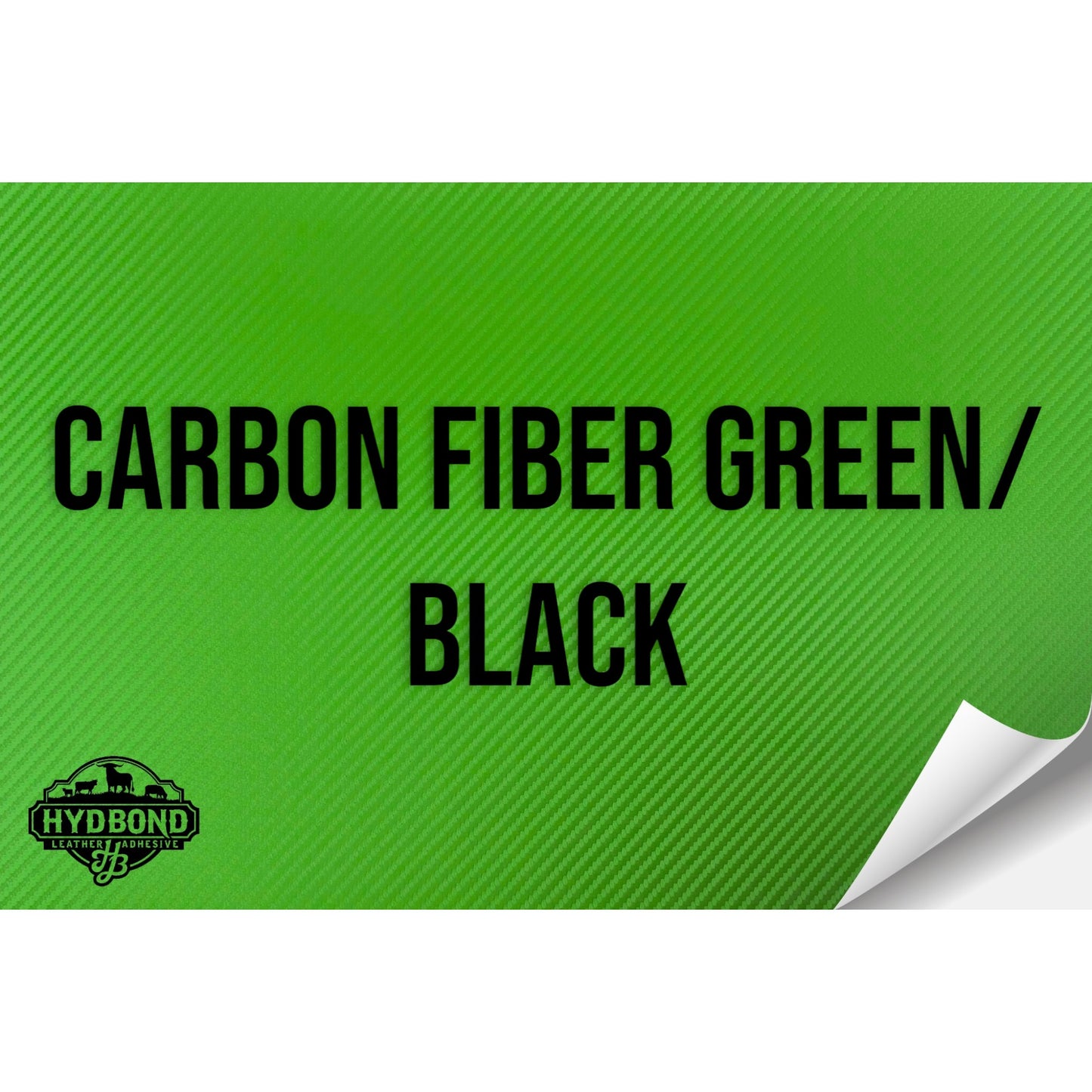 CARBON FIBER GREEN/BLACK HYDBOND LEATHERETTE SHEET (12"x24") ULTRAHYD®