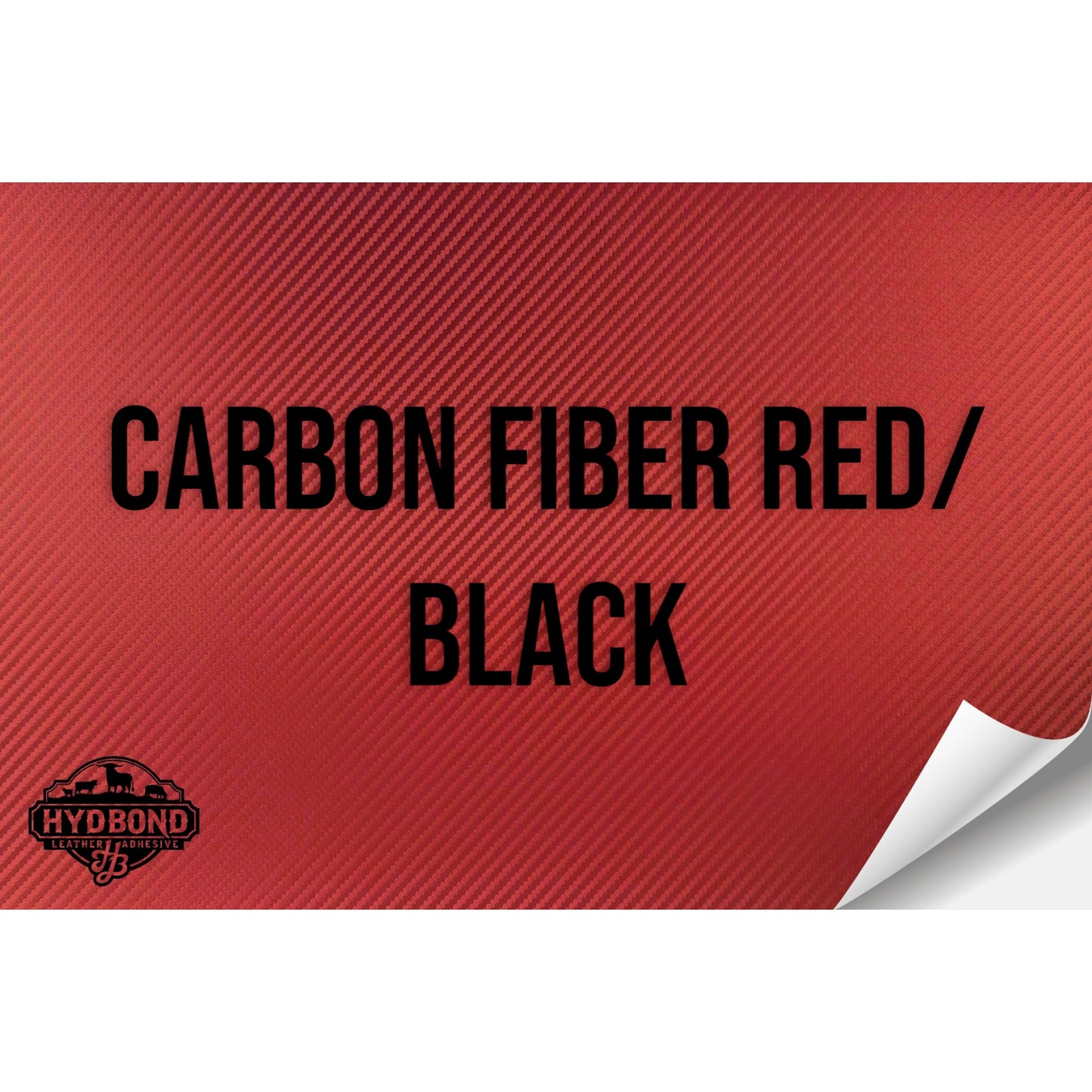 CARBON FIBER RED/BLACK HYDBOND LEATHERETTE SHEET (12"x24") ULTRAHYD®