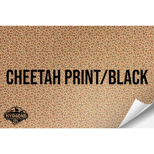 CHEETAH PRINT/BLACK HYDBOND LEATHERETTE SHEET (12"x24") ULTRAHYD®