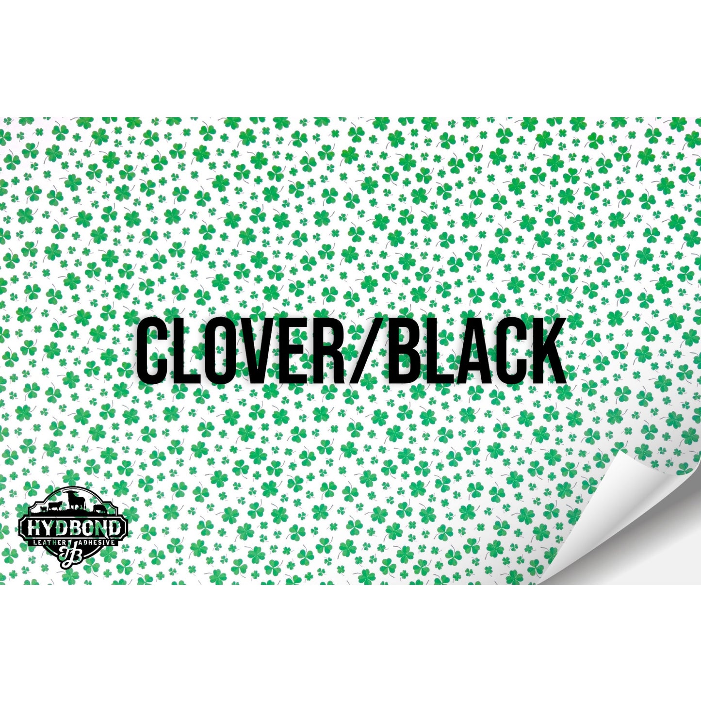 CLOVER/BLACK HYDBOND LEATHERETTE SHEET (12"x24") COLORFAUX UV® ULTRAHYD®