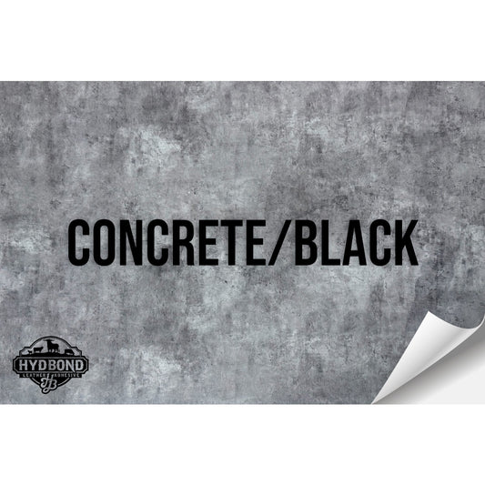 CONCRETE/BLACK WITH ADHESIVE HYDBOND LEATHERETTE SHEET (12"x24") COLORFAUX UV™ ULTRAHYD™
