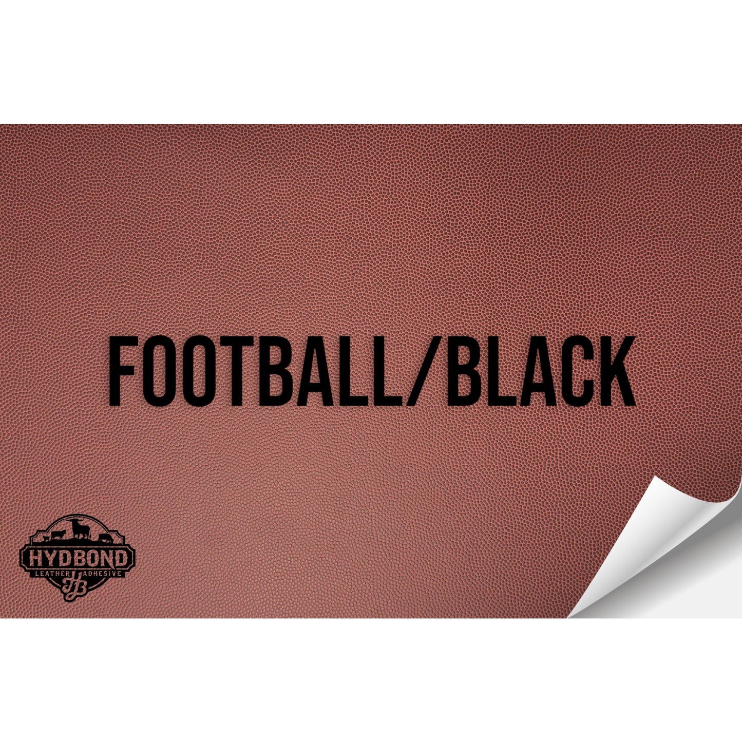 FOOTBALL/BLACK WITH ADHESIVE HYDBOND LEATHERETTE SHEET (12"x24") STANDARD