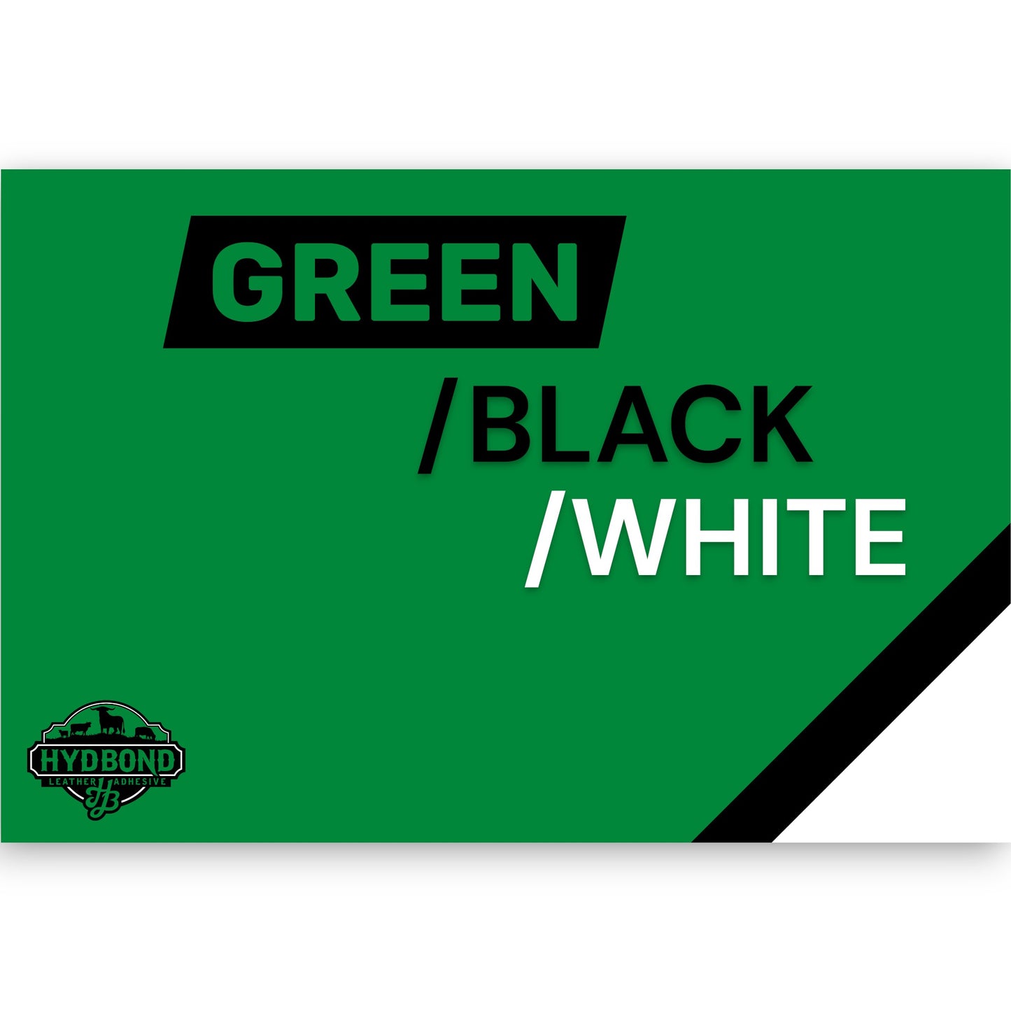 HYDBOND GREEN/BLACK/WHITE TRI-TEC ACRYLIC PANEL WITH ADHESIVE® (12"x24"x1/16")
