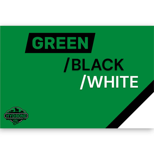 HYDBOND GREEN/BLACK/WHITE TRI-TEC ACRYLIC PANEL WITH ADHESIVE® (12"x24"x1/16")