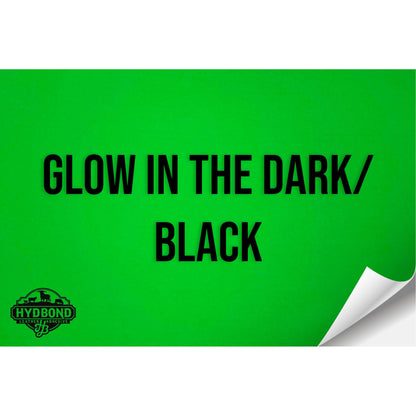 GLOW IN THE DARK/BLACK HYDBOND LEATHERETTE SHEET (12"x24") ULTRAHYD®