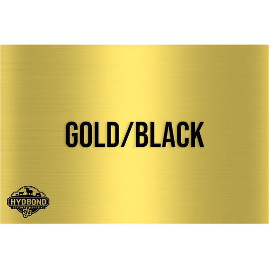 HYDBOND 12"x24"x1/16" BRUSHED GOLD / BLACK DUAL-TEC ACRYLIC PANEL