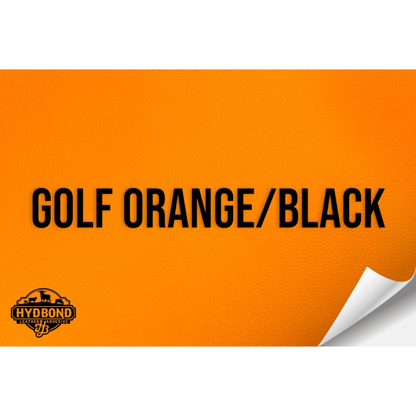 GOLF ORANGE/BLACK HYDBOND LEATHERETTE SHEET (12"x24") ULTRAHYD®
