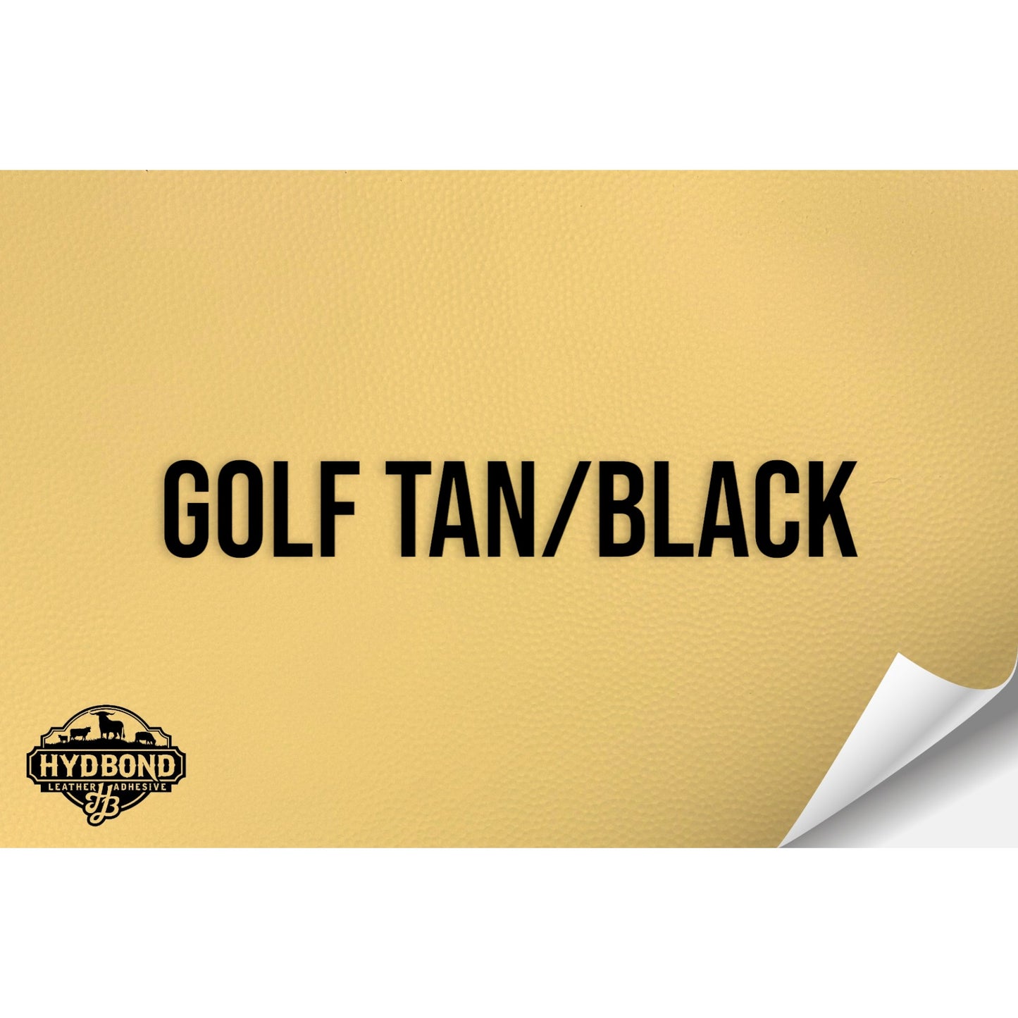 GOLF TAN/BLACK HYDBOND LEATHERETTE SHEET (12"x24") ULTRAHYD®
