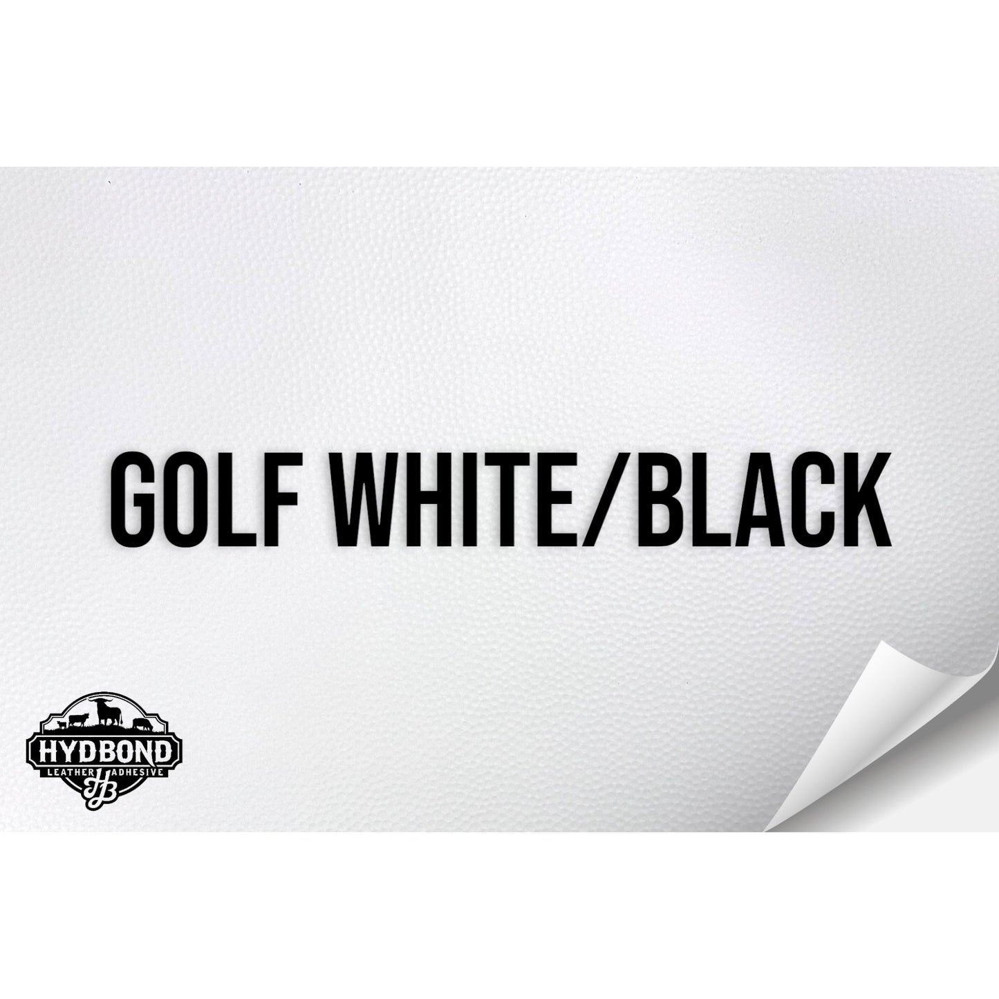GOLF MATTE WHITE/BLACK HYDBOND LEATHERETTE SHEET (12"x24") ULTRAHYD®