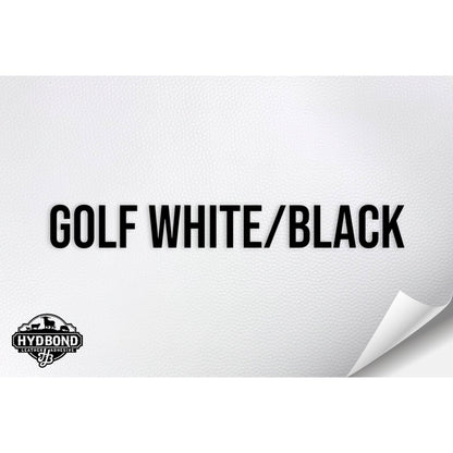 HIGH GLOSS GOLF WHITE/BLACK HYDBOND LEATHERETTE SHEET (12"x24") ULTRAHYD®