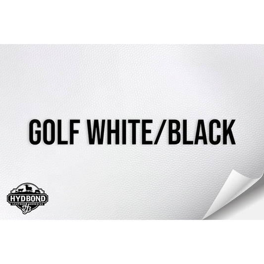 GOLF MATTE WHITE/BLACK HYDBOND LEATHERETTE SHEET (12"x24") ULTRAHYD®