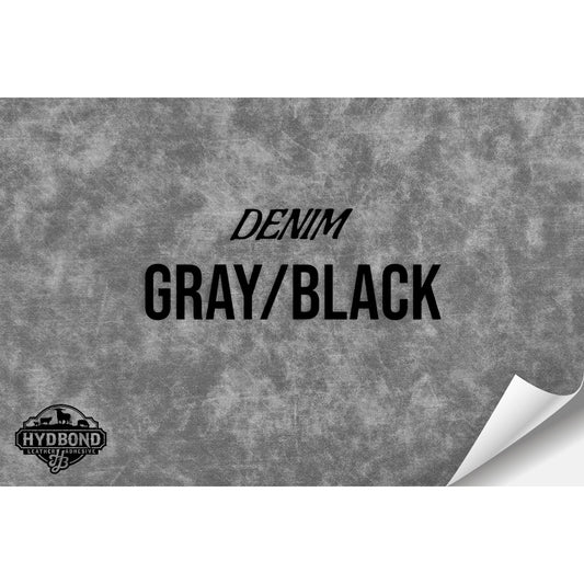 GRAY DENIM/BLACK HYDBOND LEATHERETTE SHEET (12"x24") ULTRAHYD®