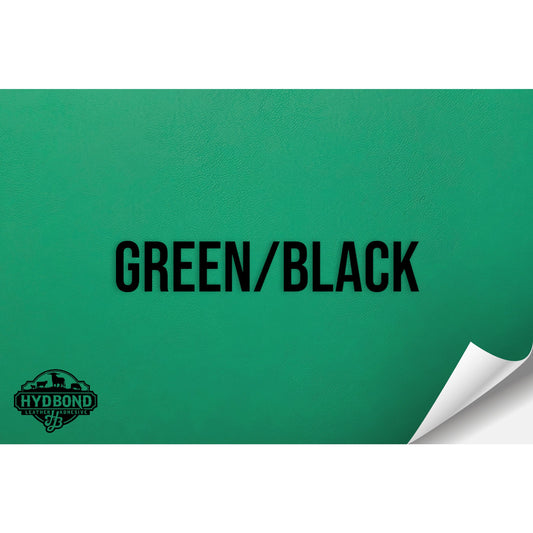 GREEN/BLACK WITH ADHESIVE HYDBOND LEATHERETTE SHEET (12"x24") STANDARD