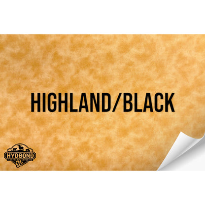 HIGHLAND/BLACK WITH ADHESIVE HYDBOND LEATHERETTE SHEET (12"x24") STANDARD