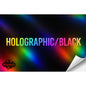 HOLOGRAPHIC/BLACK HYDBOND LEATHERETTE SHEET (12"x24") ULTRAHYD®