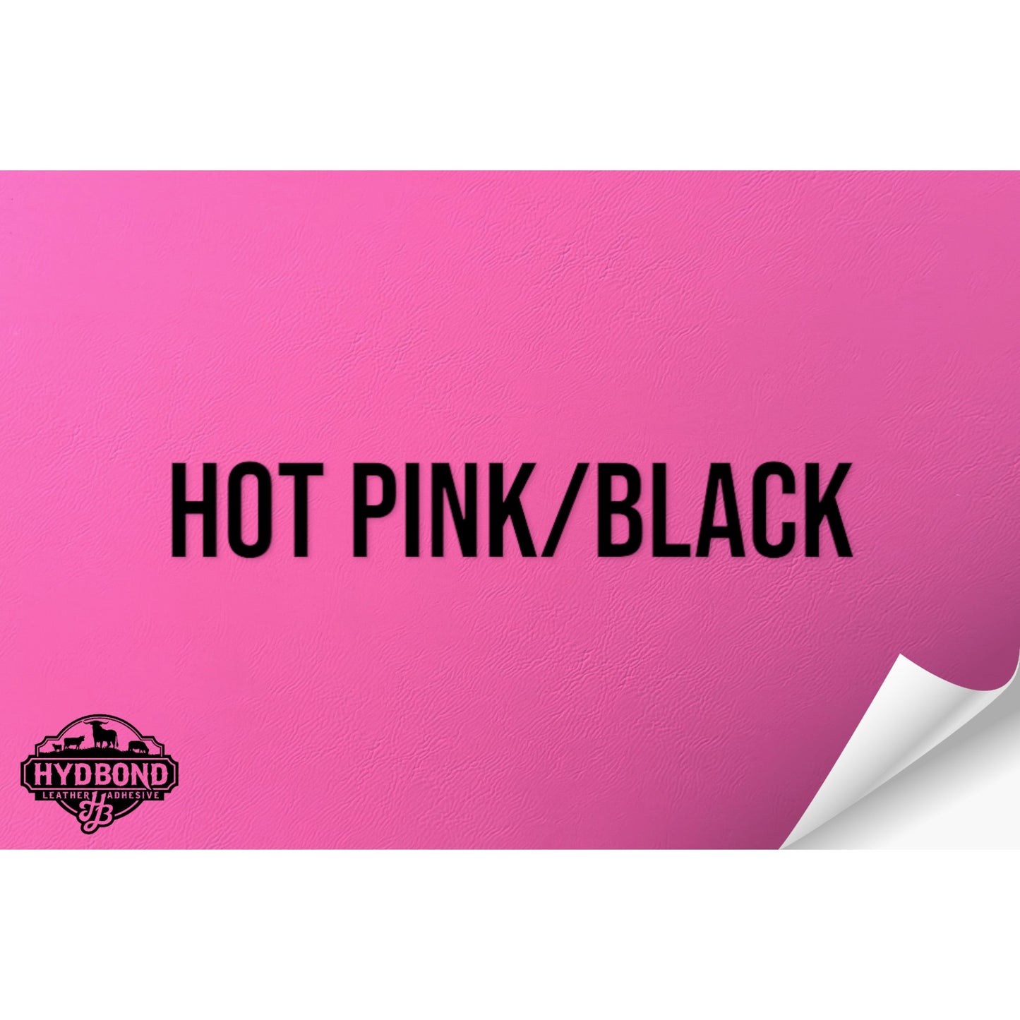 HOT PINK/BLACK WITH ADHESIVE HYDBOND LEATHERETTE SHEET (12"x24") STANDARD