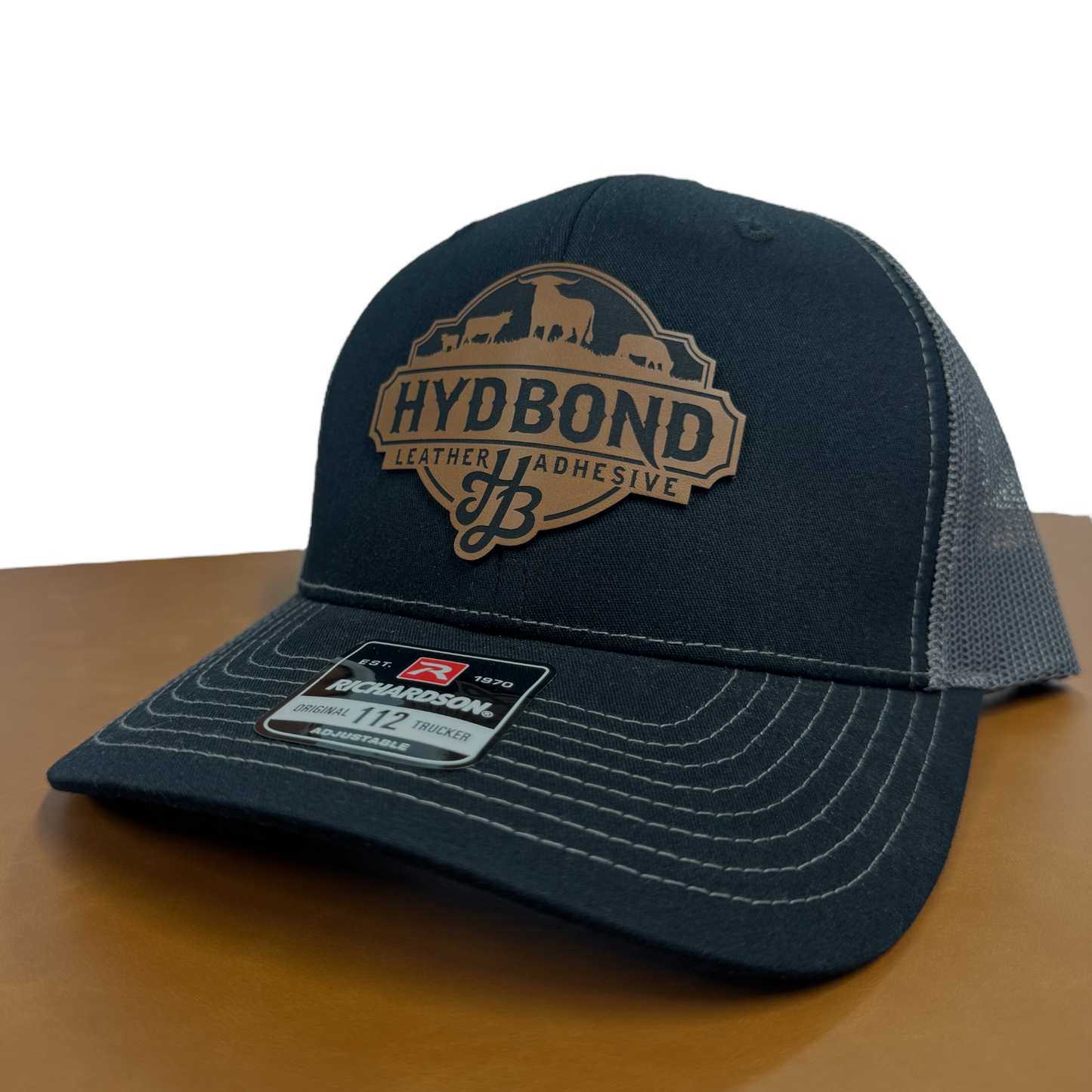 SADDLEHYD RAWHIDE/BLACK HYDBOND LEATHERETTE SHEET (12"x24") ULTRAHYD®