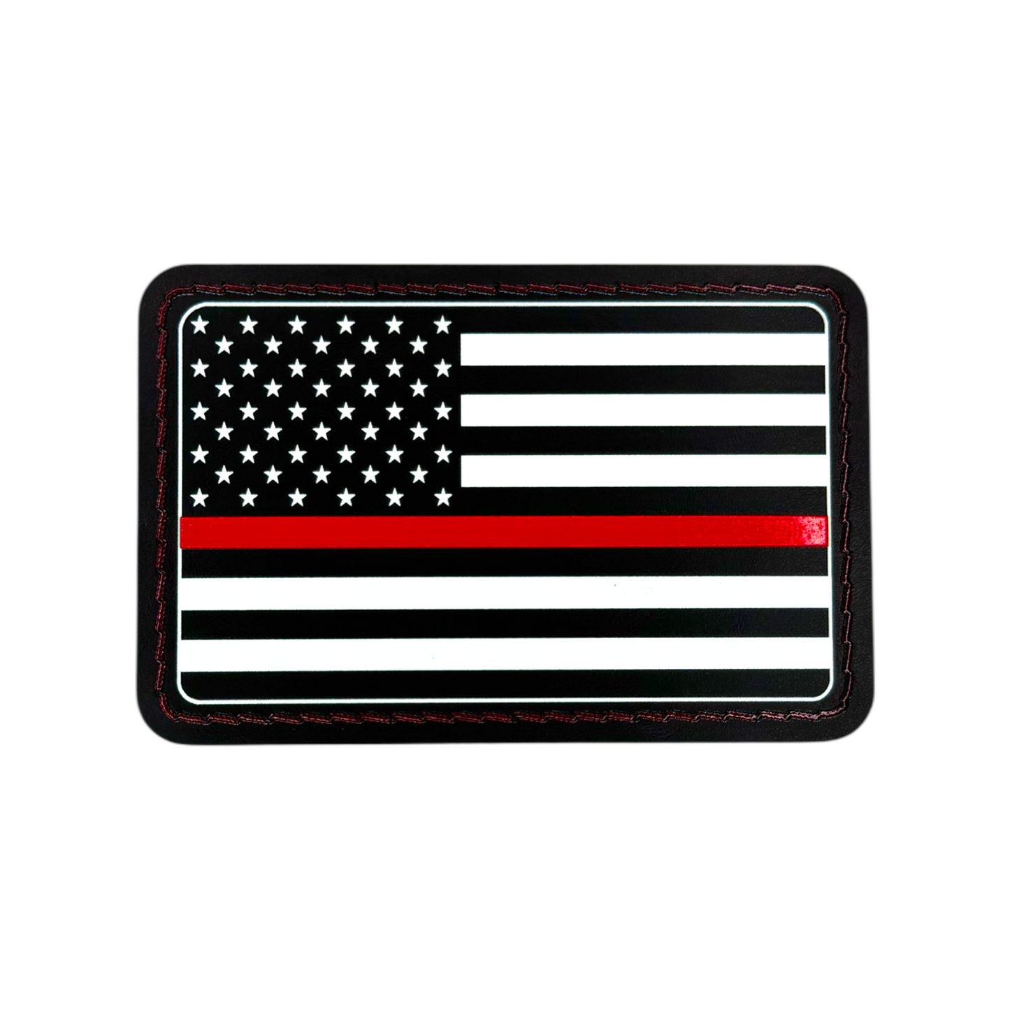 UV3D USA FLAG RED LINE WITH ADHESIVE-PRESS READY PATCH-3.5" x 2"