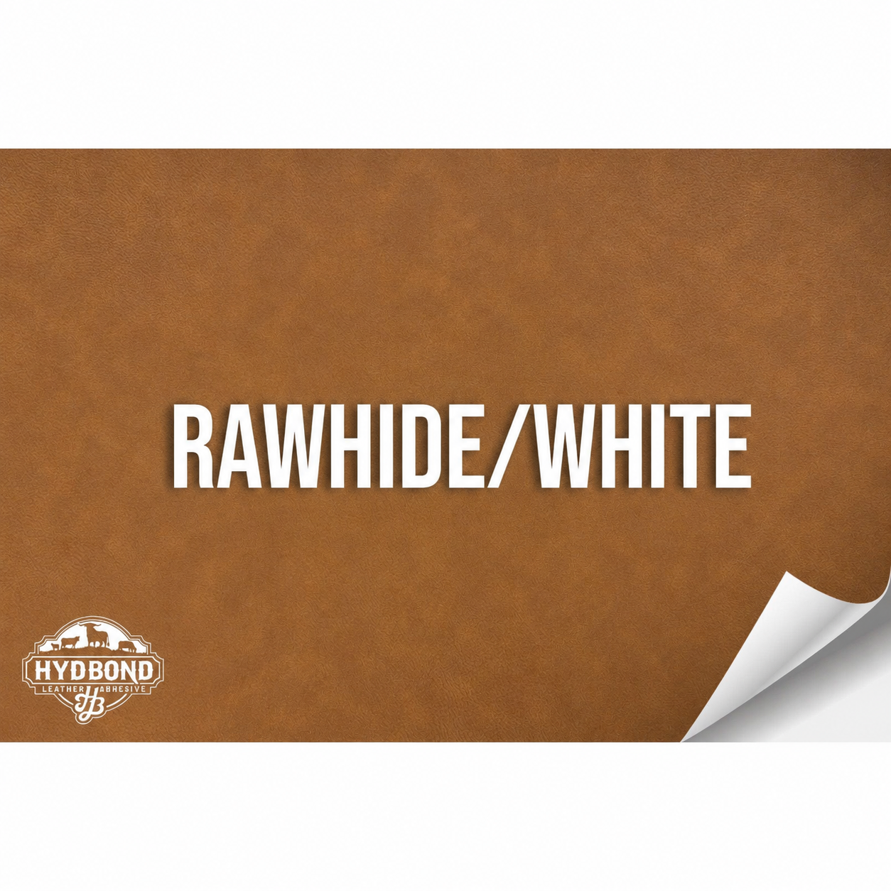 RAWHIDE/WHITE HYDBOND LEATHERETTE SHEET (12"x24") ULTRAHYD®