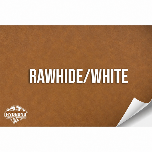 RAWHIDE/WHITE HYDBOND LEATHERETTE SHEET (12"x24") ULTRAHYD®