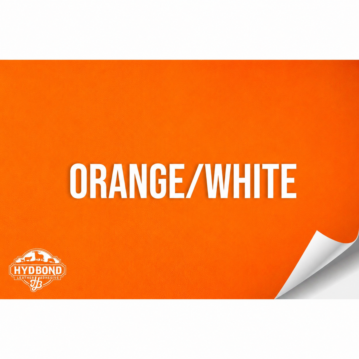 ORANGE/WHITE HYDBOND LEATHERETTE SHEET (12"x24") ULTRAHYD®
