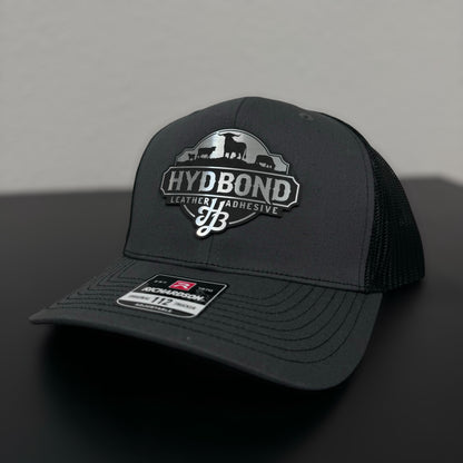 HYDBOND 12"x24"x1/16" BRUSHED CHROME/BLACK DUAL-TEC ACRYLIC PANEL