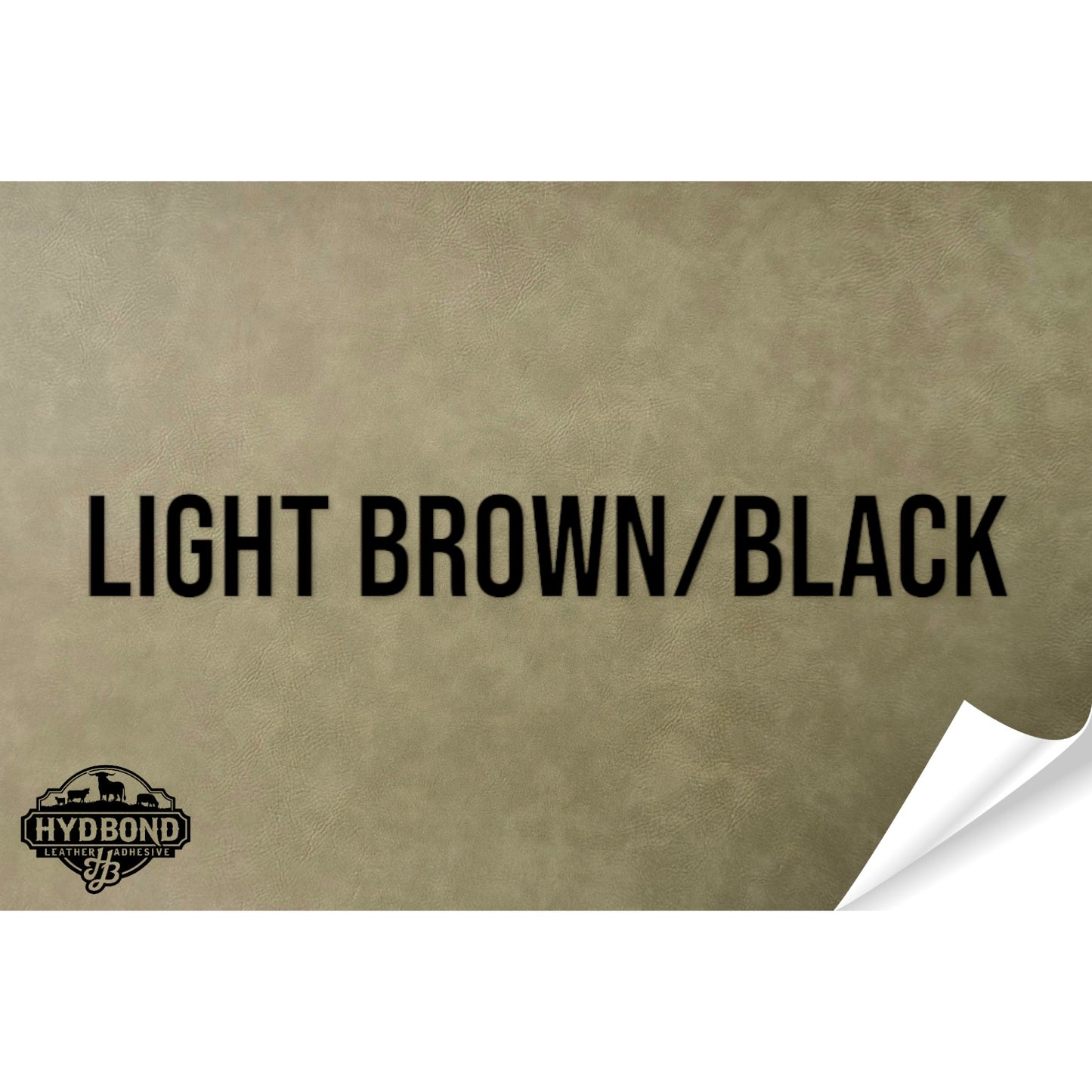 LIGHT BROWN/BLACK HYDBOND LEATHERETTE SHEET (12"x24")