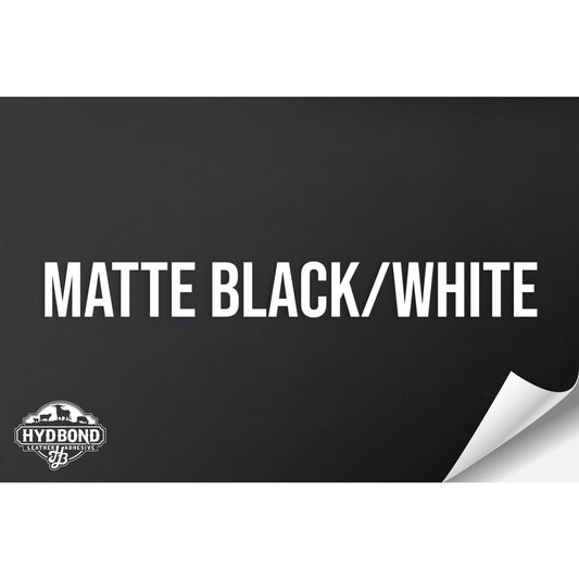 MATTE BLACK/WHITE HYDBOND LEATHERETTE SHEET (12"x24") ULTRAHYD®