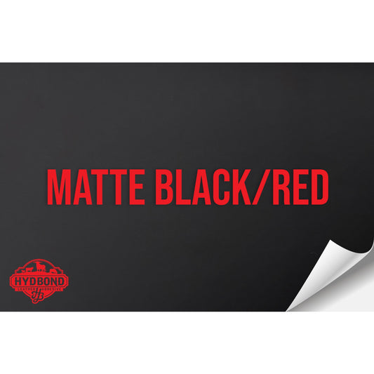 MATTE BLACK/RED HYDBOND LEATHERETTE SHEET (12"x24") ULTRAHYD®