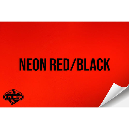 NEON RED/BLACK HYDBOND LEATHERETTE SHEET (12"x24") ULTRAHYD®