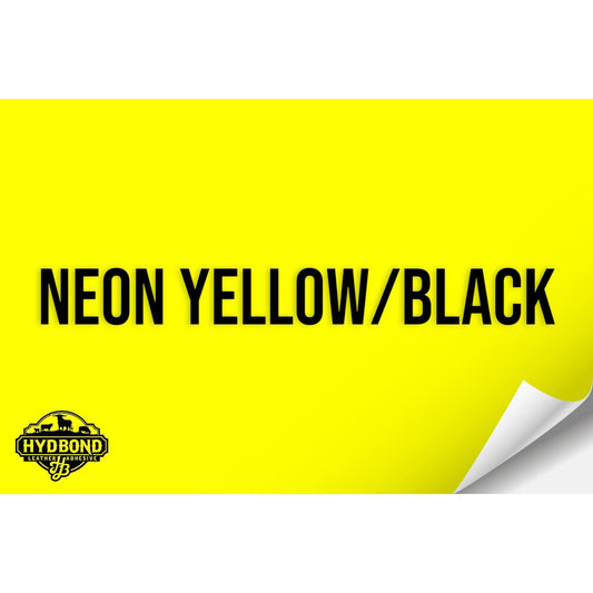NEON YELLOW/BLACK HYDBOND LEATHERETTE SHEET (12"x24") ULTRAHYD®