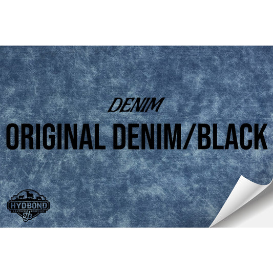 ORIGINAL DENIM/BLACK HYDBOND LEATHERETTE SHEET (12"x24") ULTRAHYD®