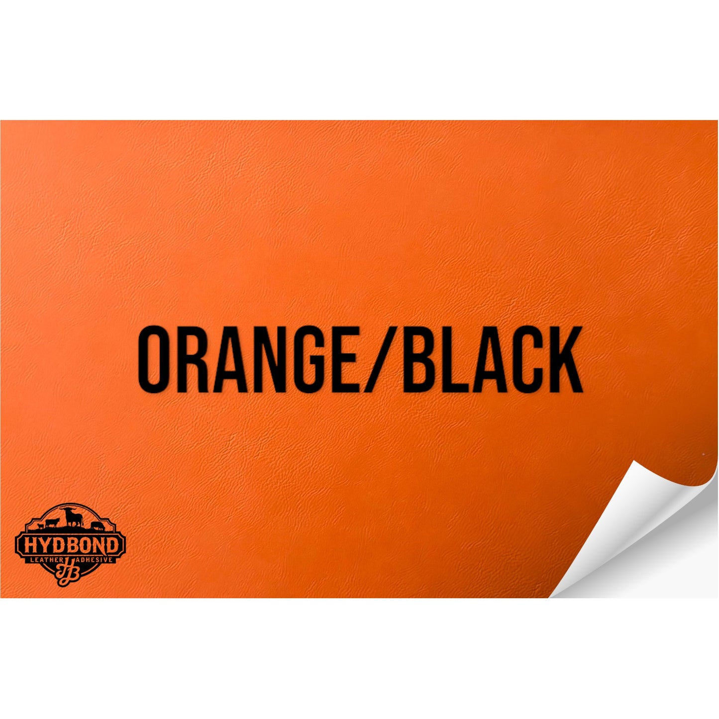 ORANGE/BLACK WITH ADHESIVE HYDBOND LEATHERETTE SHEET (12"x24") STANDARD